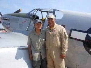 Tuskegee Airmen MSgt James Sheppard and CAF Red Tail Squadron Pilot Bill Shepard