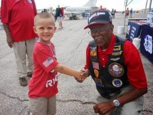 Original Tuskegee Airman, Alexander Jefferson finds a new friend who is interested in aviation!